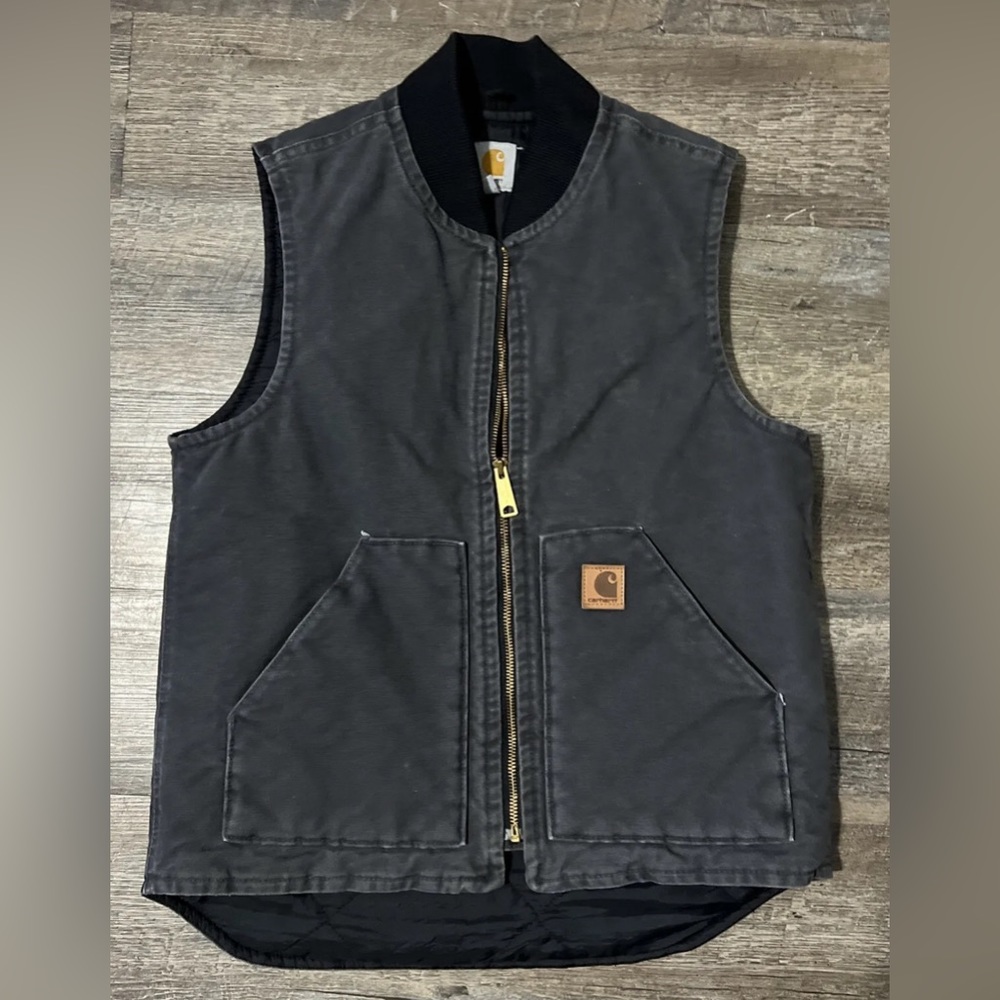 Carhartt Duck Canvas Quilt Lined Arctic Vest V02-029 Sandstone Cotton Men's S
